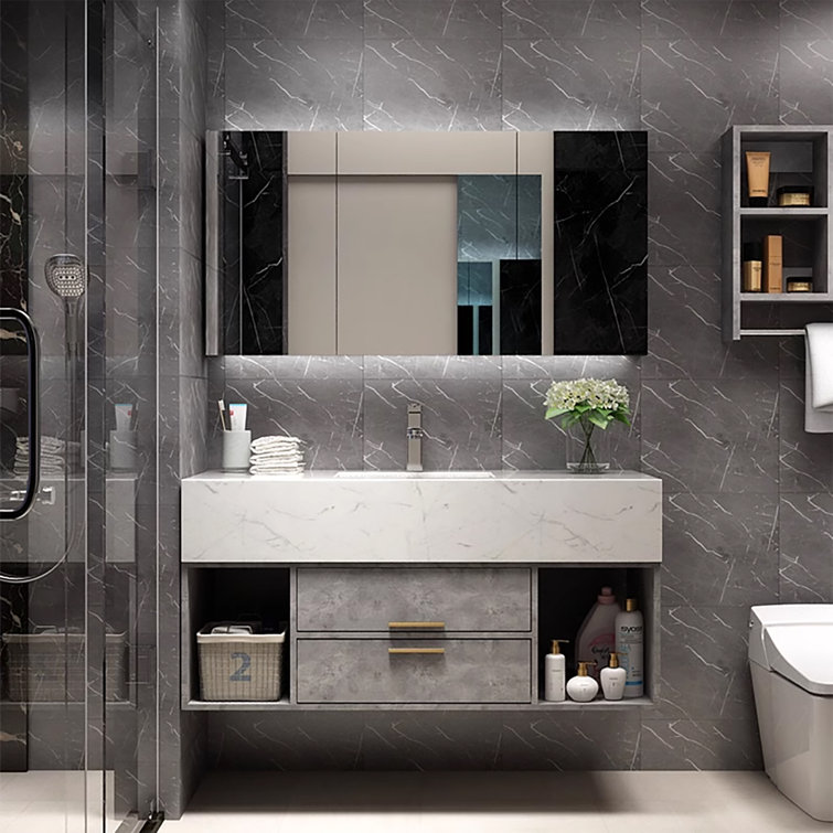 Hocuspicus Solid Wood Adhesive Bathroom Wayfair Canada